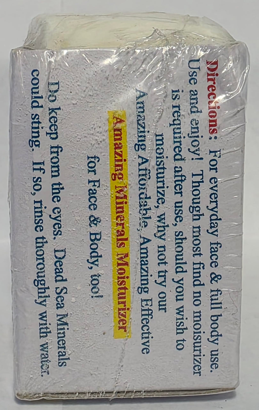 Dead Sea Warehouse - Dead Sea Salt Soap Bar - Original Face & Body Bar - Hydrating Mineral Soap for All Skin Types, Fragrance-Free - 3.5 oz