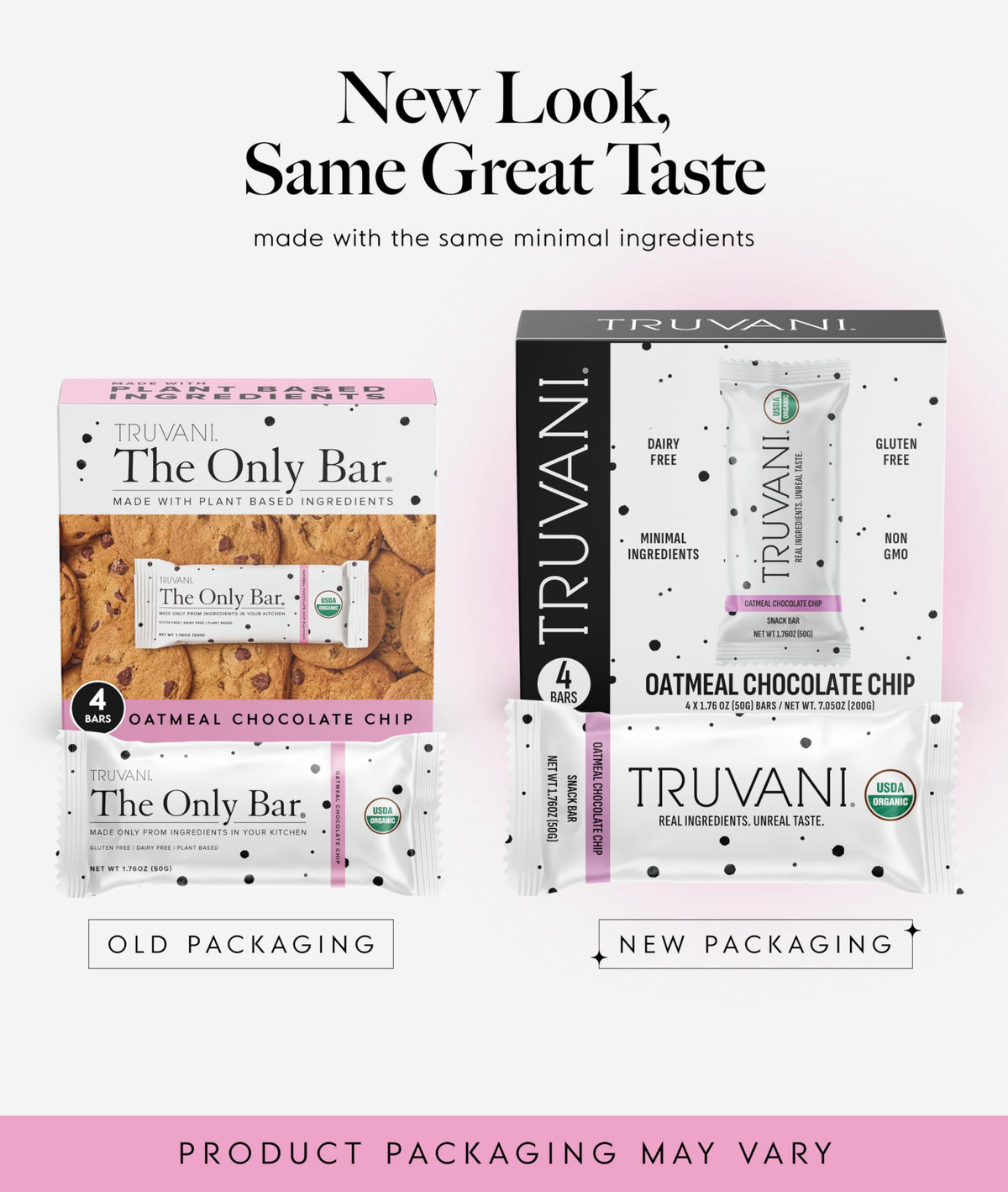 Truvani Plant Based Snack Bars | Variety | 12 Pack | Vegan | 5-8g Protein | USDA Organic and Vegan | Dairy, Soy, and Gluten Free | Individually Wrapped