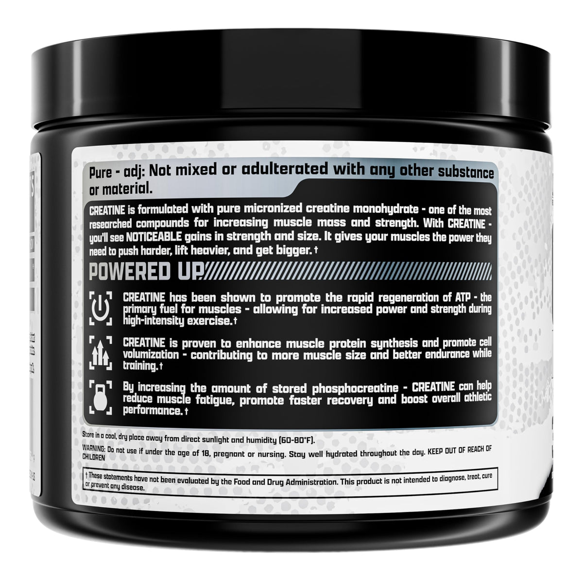 Nutrex Research Micronized Creatine Monohydrate Powder - 200 Servings (1KG) Pure, Unflavored Creatine Monohydrate Supplement for Muscle Gain, Strength and Performance, 5G Per Serv (2.2lbs)