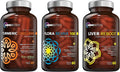 OmniBiotics The Health Essentials Bundle Organic Turmeric Curcumin with Black Pepper Extract + Flora Revive Advanced Probiotics + Liver Reboot for The Necessary Daily Support Your Body Needs