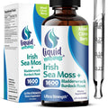 Irish Sea Moss Drops - Citrus Berry Flavor - 92+ Essential Minerals & Vitamins - Energy, Skin, Gut, Recovery - Bladderwrack and Burdock Root - 2 fl. oz
