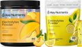 KEY NUTRIENTS Electrolytes Powder Bundle, Tropical Peach Mango 90 Servings Jar + Classic Lemonade 20 Count Packets, Sugar Free Hydration Travel Drink Mix with Vitamins & Minerals, No Calories