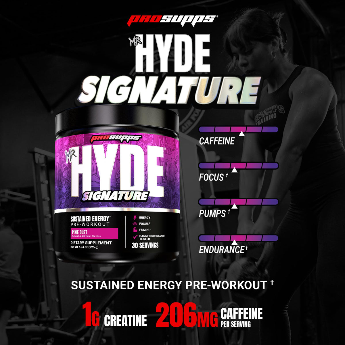 ProSupps Mr. Hyde Signature Pre Workout Powder with Creatine, Beta Alanine & Caffeine - Performance, Energy & Endurance - Clean Fitness & Gym Supplements for Men & Women (Blue Razz, 30 Servings)
