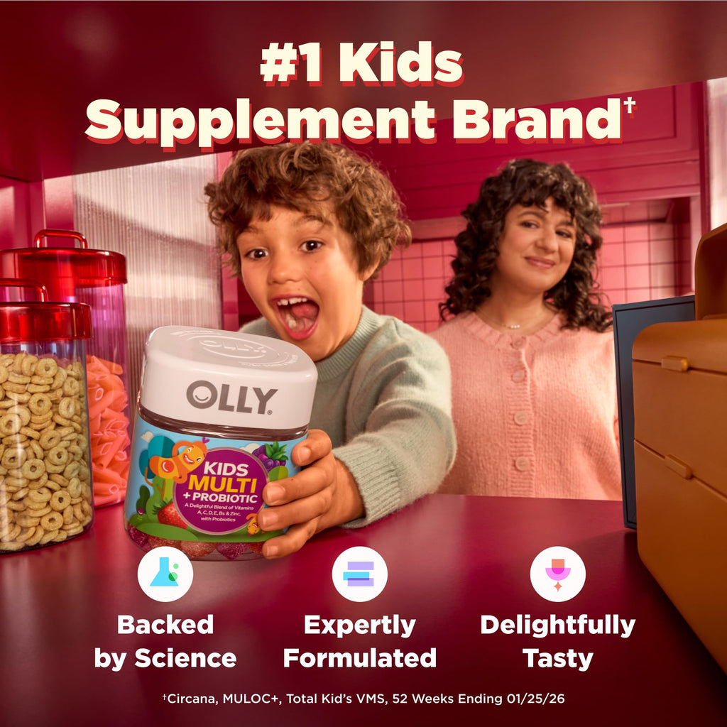 OLLY Kids Multivitamin & Probiotic Gummy, Digestive Support - 70 Count