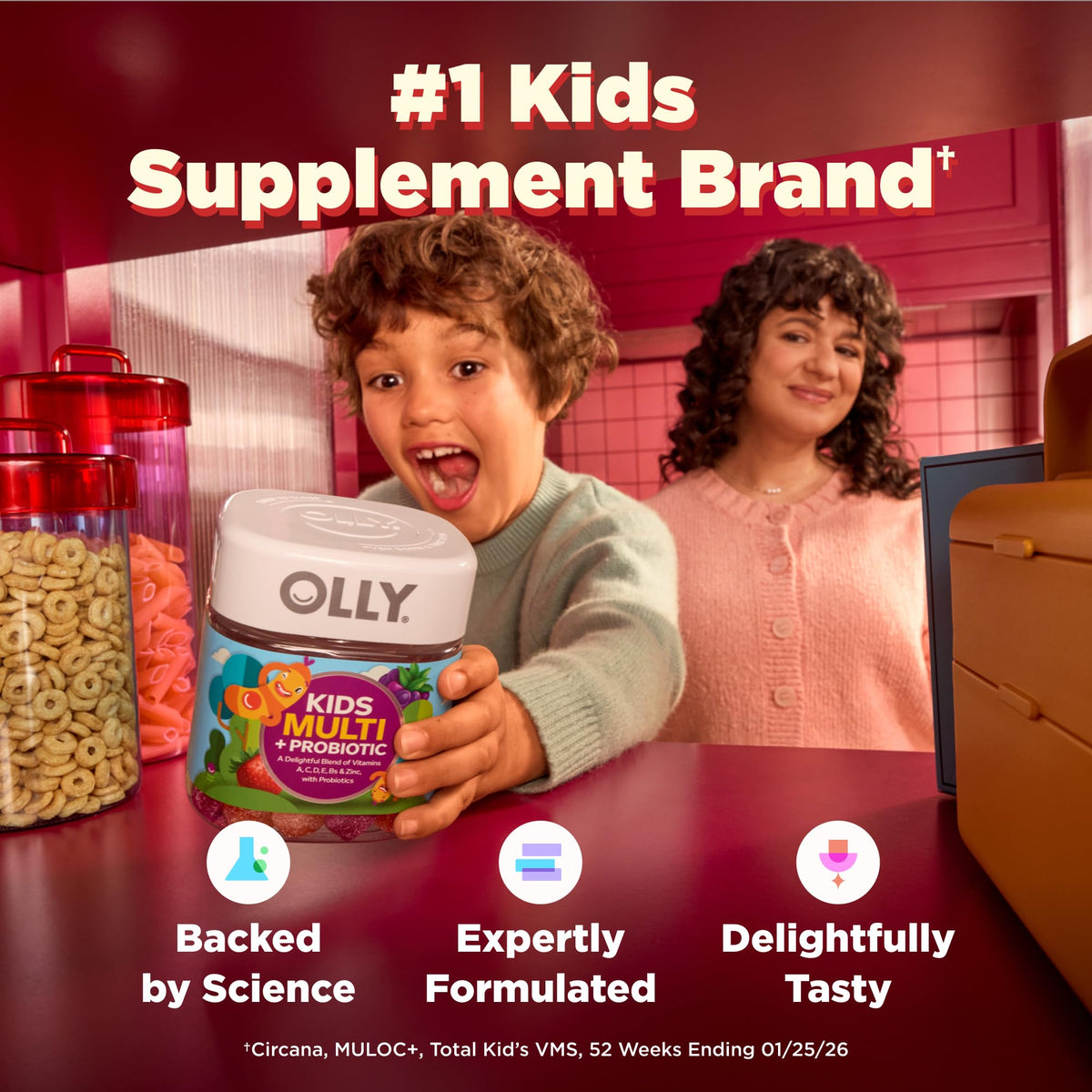OLLY Kids Multivitamin & Probiotic Gummy, Digestive Support - 70 Count