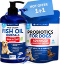 Dog Probiotic Chews + Salmon Oil Bundle - Probiotics & Prebiotics for Gut Health, Immunity, Yeast Balance, Reduces Diarrhea - Omega 3 with EPA & DHA for Skin, Coat, Joint & Allergy Support