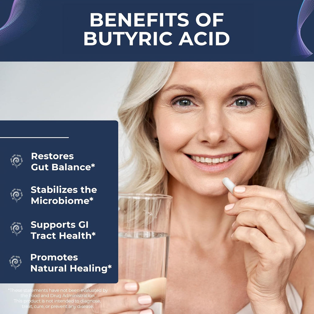 Tesseract Medical Research Optimal Gut & Prostate Bundle, Butyric Acid Complex Gastrointestinal and Prostate Supplement