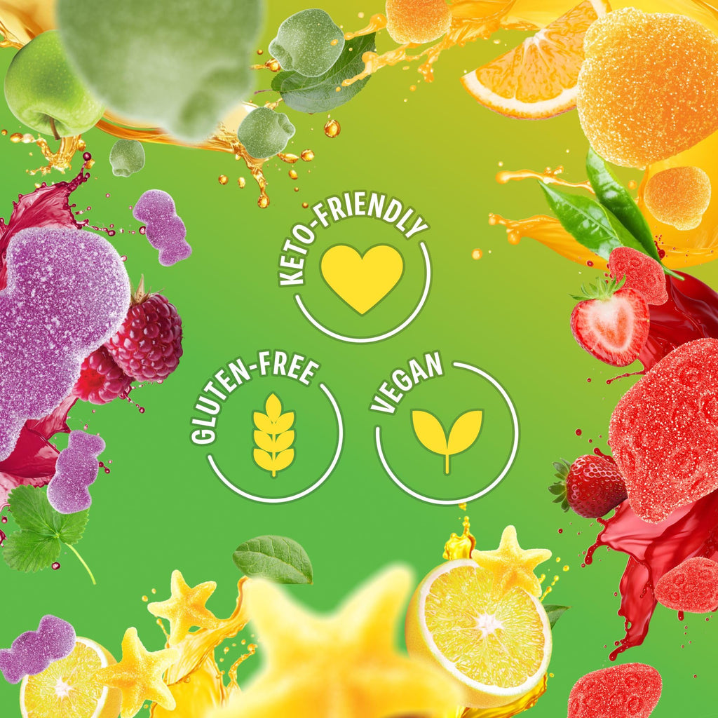 Shameless Snacks Tropical Paradise Mixed Bag - Sour Gummy Candy | 5 Tropical Flavors Per Bag Fruit Snacks, Keto 3g Sugar - Gluten Free Vegan Gummies for Adults