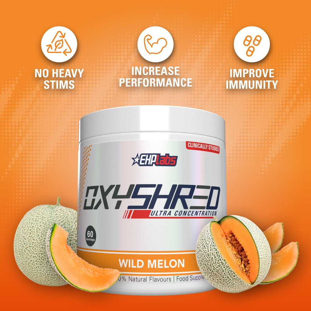 EHP Labs OxyShred Pre Workout Powder - Preworkout Powder with L Glutamine & Acetyl L Carnitine, Energy Boost Drink - Cosmic Blast, 60 Servings