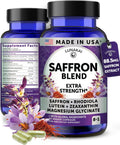 Lunakai USA Made Saffron+ Supplement for Adults, 88.5mg, 60 Day Supply | Non-GMO 8-in-1 Formula Saffron Extract Capsules | Daily Mood & Energy Support for Men & Women