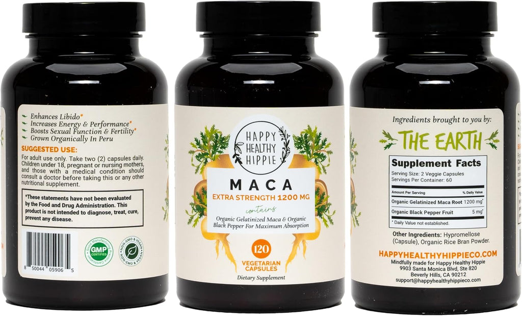 Beetroot Capsules & Organic Maca Energy Pills & Libido Enhancer