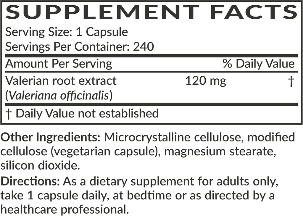 Futurebiotics Valerian Root Promotes Relaxation Non-GMO, 240 Vegetarian Capsules