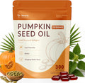 Pumpkin Seed Oil with Saw Palmetto Capsules for Men & Women – Biotin Stinging Nettle Root Zinc – DHT Blocker & Hair Growth Support – Cold Pressed,Essential Fatty Acids & Phytosterols – 300 Softgels