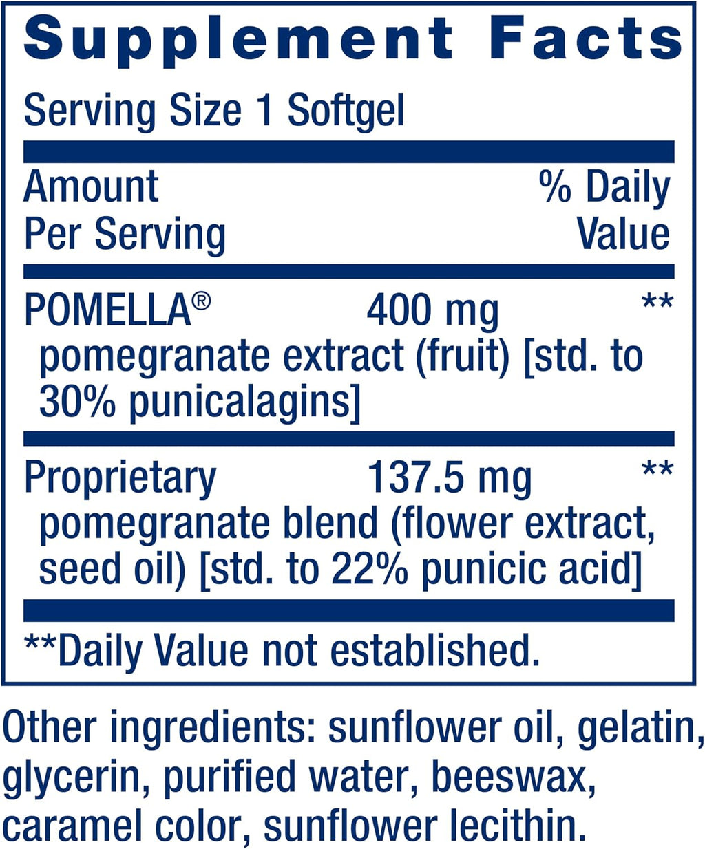 Life Extension Pomegranate Complete, Fruit Extract, Flower, Seed Oil Extract, Cardiovascular Health, antioxidant Support, superfood Supplement, Gluten Free, Non-GMO, 30 softgels | Fruit, Flower & Seed Oil Extract Superfood Supplement for Cardiovascular He