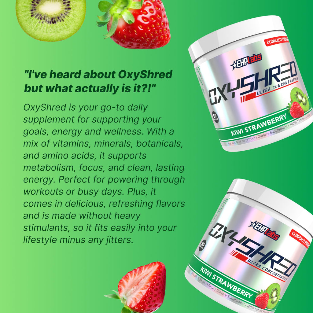 EHP Labs OxyShred Pre Workout Powder - Preworkout Powder with L Glutamine & Acetyl L Carnitine, Energy Boost Drink - Cosmic Blast, 60 Servings