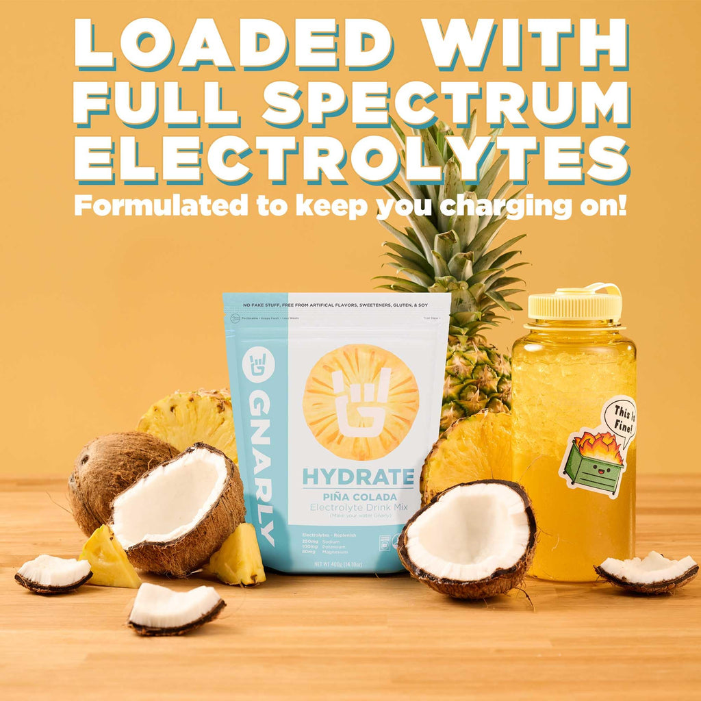 Gnarly Nutrition Hydrate Electrolyte Powder – Orange Pineapple Exercise Hydration Drink Mix – NSF Sport Certified – Electrolyte Solution, Performance & Recovery – Orange Pineapple, 14.10 oz