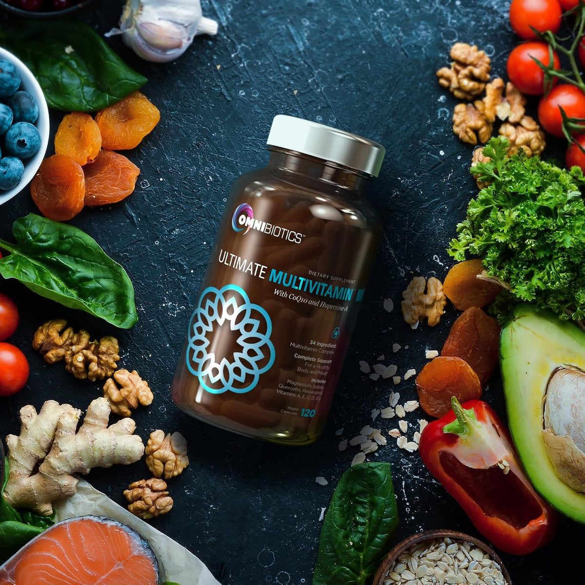 OmniBiotics Ultimate Daily Multivitamin + Magnesium Glycinate + Ashwagandha Root Supplement
