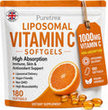 Liposomal Vitamin C 1000mg Softgels, 180 Vegan Softgels, High Absorption Vitamin C Supplement with Zinc, Acerola Cherry, Quercetin & BioPerine, Immune, Skin & Antioxidant Support, Made in UK