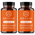 Qualia Vitamin C+ | Clinically Studied, Doctor Formulated | 7 High-Absorption Forms Including Liposomal PureWay-C®, Chelated & Food-Sourced with Citrus Bioflavonoids, Zinc, & Rose Hips | 500 mg