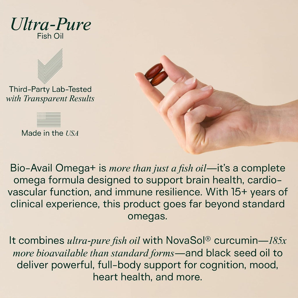 Adapt Naturals Brain & Body Wellness Bundle – Bio-Avail Omega+ Fish Oil & Luminous Mind Nootropic Supplement – 30-Day Supply