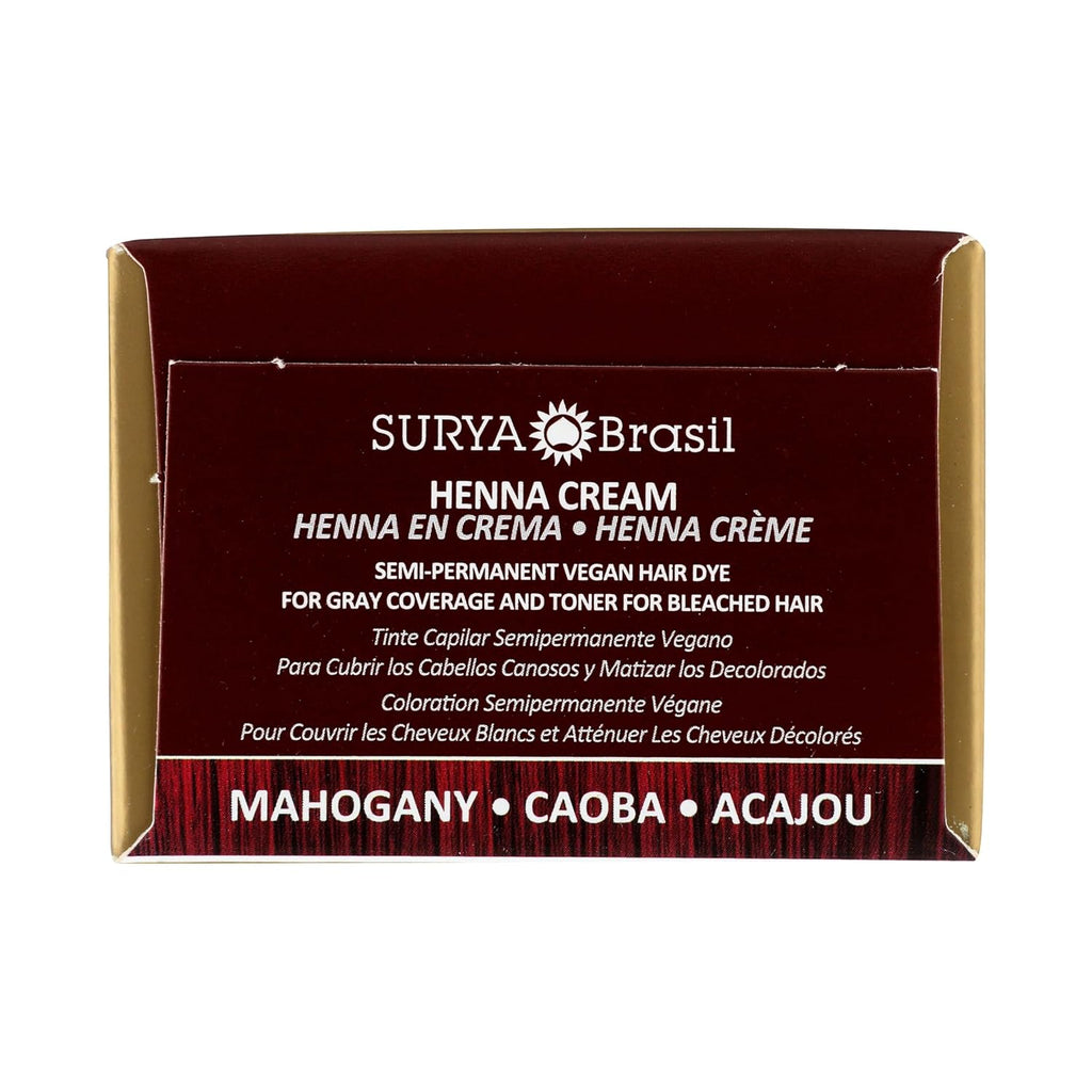 Surya Brasil Products Henna Cream, Mahogany, 2.37 Fluid Ounce