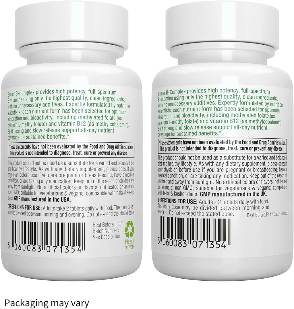 Super B-Complex 180 Tablets & High Absorption Omega-3 Wild Fish Oil 1360mg Bundle, Methylated Sustained Release B Complex and 1000mg EPA & DHA with Astaxanthin, by Igennus