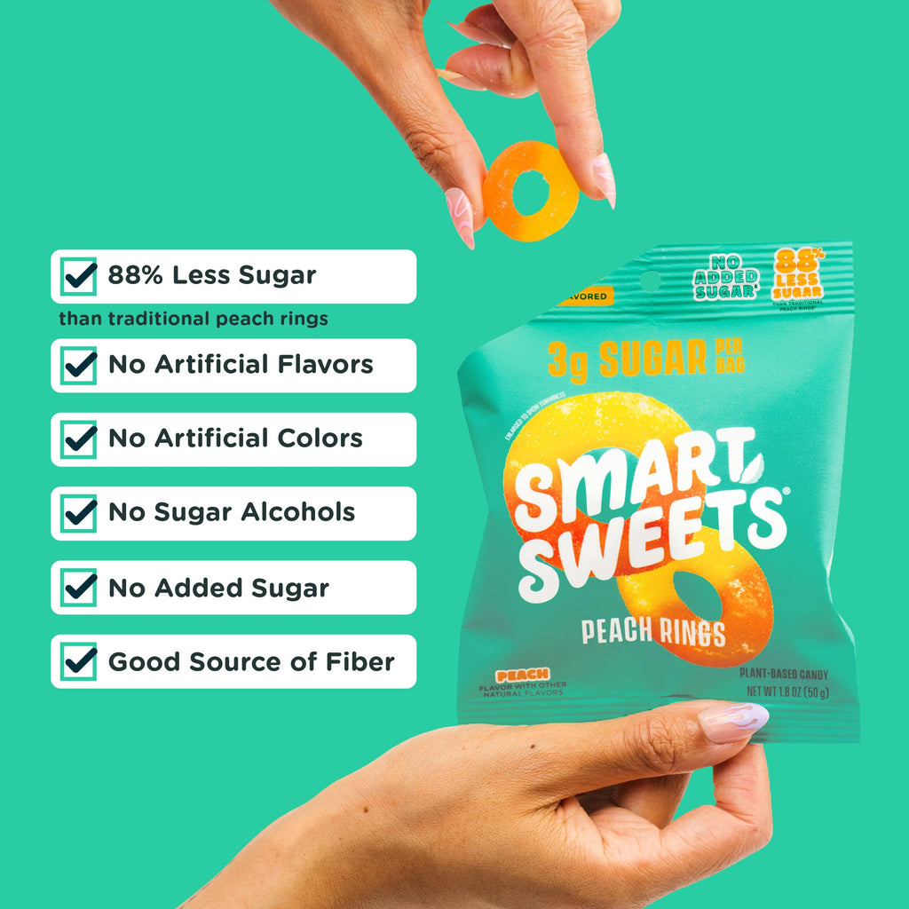 SmartSweets Sweet Fish, Low Sugar Gummy Candy (3g), Low Calorie (130), Gluten-Free -1.8oz (Pack of 6) Packaging may vary | Gluten Free, Plant Based, Healthy Snacks For Adults & Kids, Fiber Candy, Fun Chewy Berry Flavored Gummies, Healthy Candy