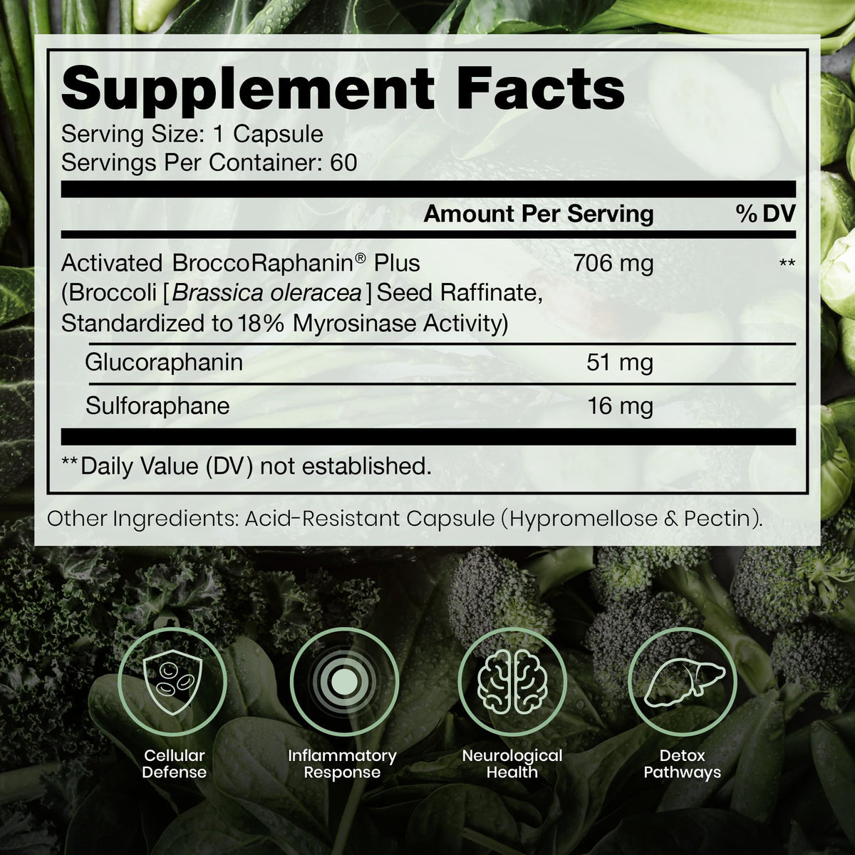 Pure Therapro Rx Extra Strength Sulforaphane Supplement from Broccoli Seed Extract | Made in USA | ONE Capsule Per Serving (Other Brands are 2 Caps!) | 3rd Party Tested | OncoProtect ES