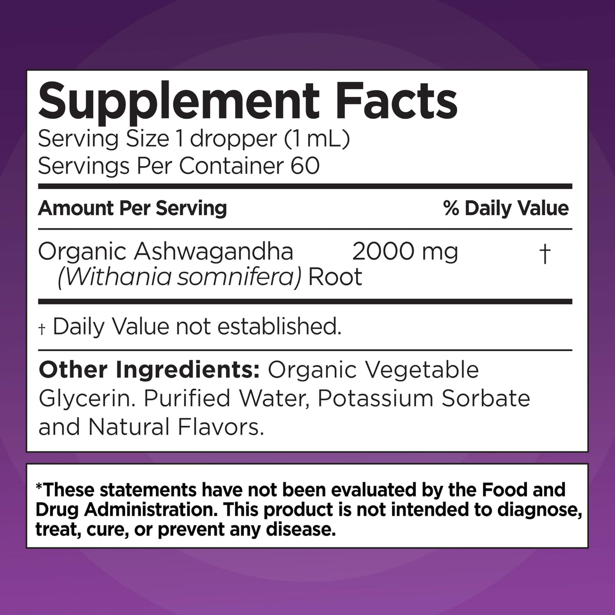 Ashwagandha KSM 66 Drops, 2000mg Natural Berry Flavor - Ashwagandha Supplements for Women, Ksm-66 Ashwaganda Extract for Immune Support, Performance, Heart Health - 60 Servings