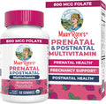MARYRUTH'S Organics Prenatal Vitamins for Women | USDA Organic Prenatal Gummies | Postnatal Vitamins for Women Breastfeeding | Methylfolate 800 mcg DFE | Iodine | Vegan | Non GMO | 30 Servings