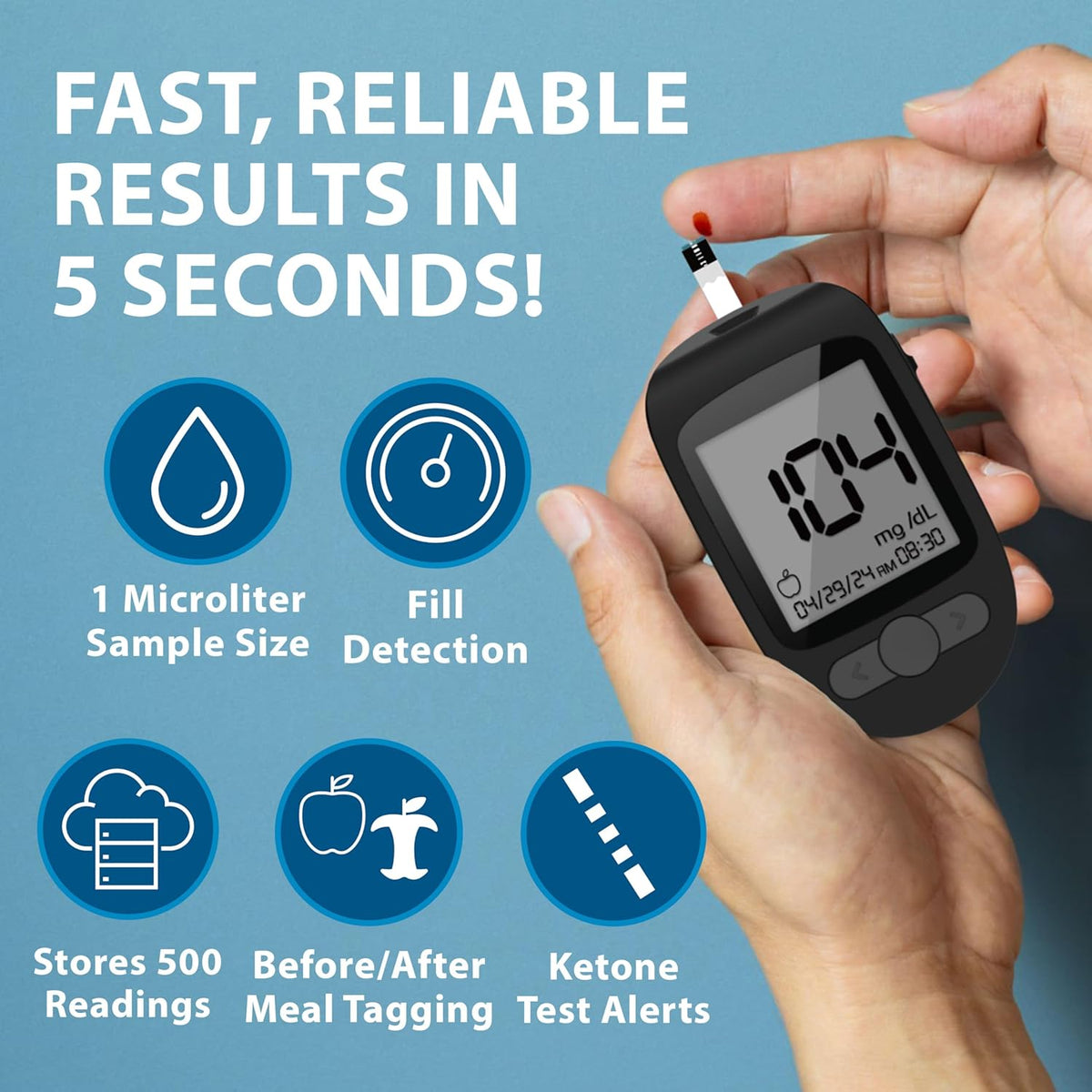 TRUEplus 50ct Tropical Glucose Tablets and TRUENESS Blood Glucose Meter Bundle - Monitor, Case, 100 Test Strips, 100 Lancets, Lancing Device