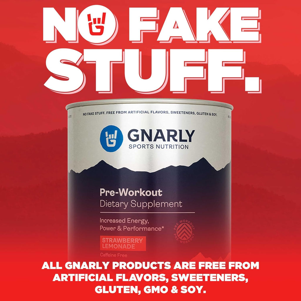 Gnarly Vegan Plant Protein, Meal Replacement - Vanilla (28.2oz) and Gnarly Preworkout Strawberry Lemonade Caffeine Free (14.82oz)