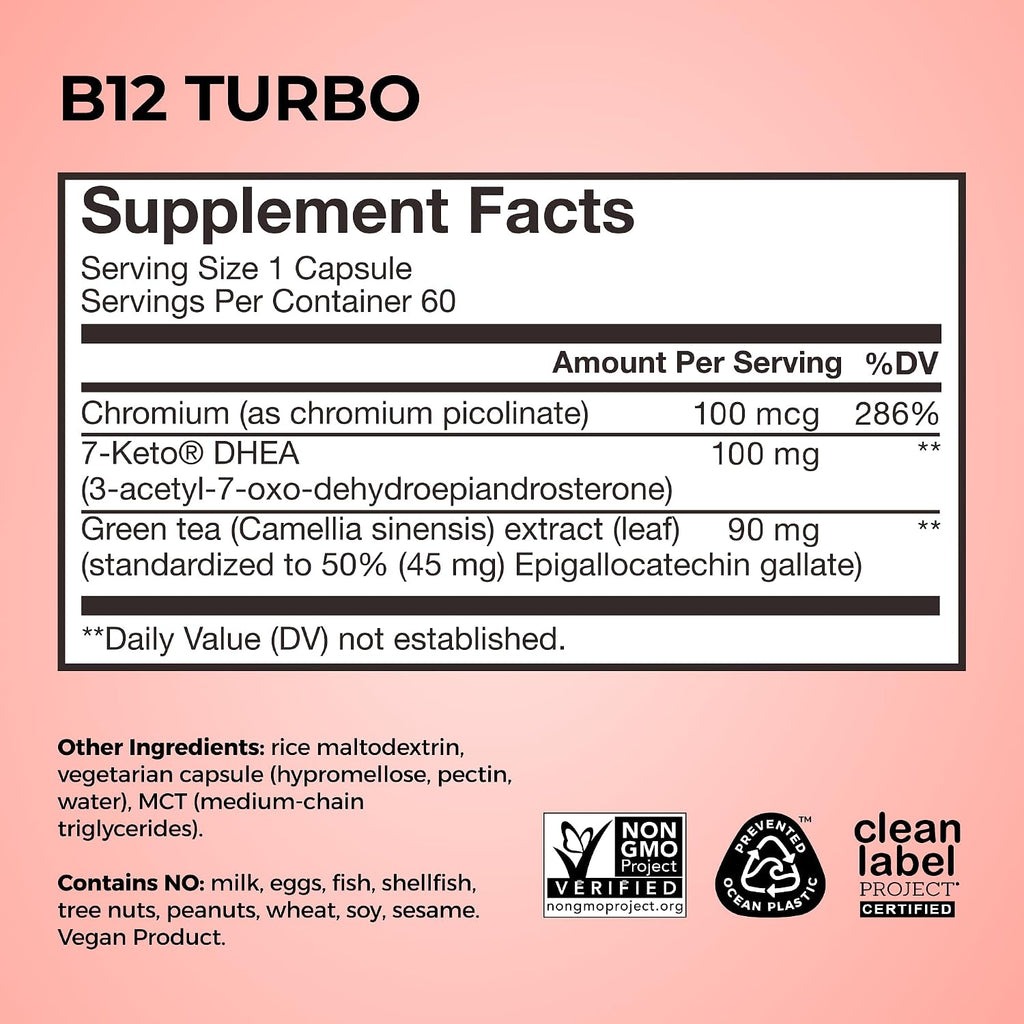HUM B12 Turbo High Potency Vitamin B12 Daily Energy Support, 30 Count