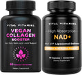Vital Vitamins Vegan Collagen Booster + NAD+ Supplement