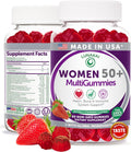 Lunakai USA Made 50 Plus Women's Multivitamin Gummies - Delicious Formula Enhanced with Essential Vitamins & Minerals for Health & Vitality - 60ct