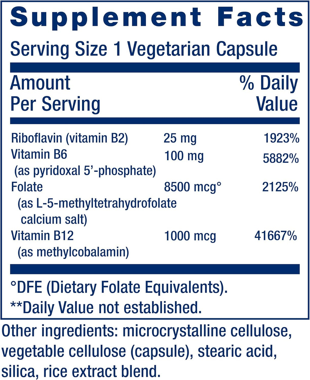 Life Extension Homocysteine Resist Vegetarian Capsules, 60 Count | Vitamin B2, B6, B12 & Folate as L-5-MTHF Support Heart & Brain Health, Once Daily, Gluten Free, Non-GMO & Vegetarian