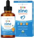 NutraChamps Organic Liquid Zinc Drops for Kids, Ionic Zinc Drops Enhanced with Vitamin C for Children, Sugar-Free 4 oz, Vegan & Non-GMO, Unflavored, 60 Servings, 2 Month Supply