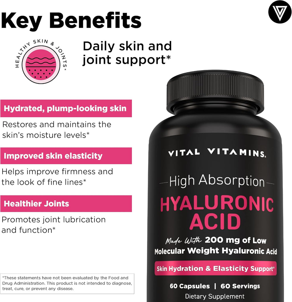 Vital Vitamins Multi-Collagen Plus 150 ct + Hyaluronic Acid Capsules 60 ct
