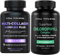 Vital Vitamins Multi Collagen Complex Plus + Chlorophyll Complex Capsules