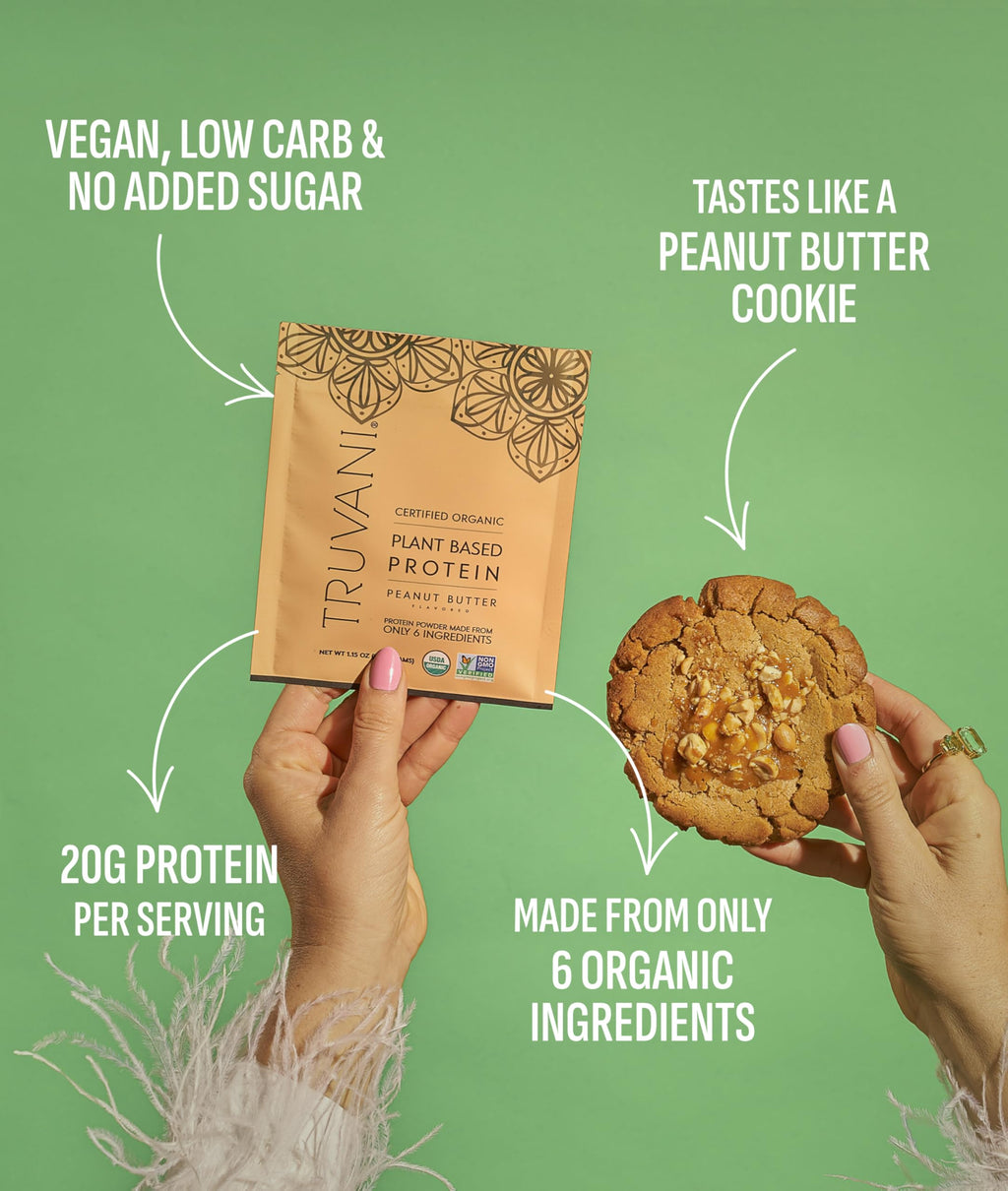 Truvani Organic Plant Based Protein Powder | Vanilla Chai | 10 Servings | Vegan | 20g Pea Protein | Keto | Gluten & Dairy Free | Low Carb | No Added Sugar