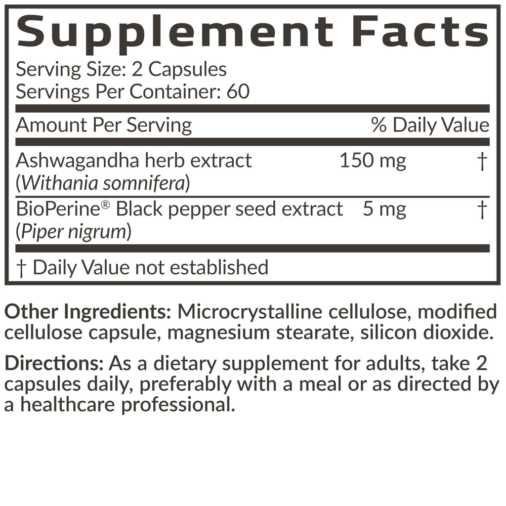 Futurebiotics Ashwagandha Extra Strength Stress & Mood Support 100 Capsules | Vegetarian, Non-GMO, Gluten-FREE, Soy-FREE, BioPerine for High Absorption