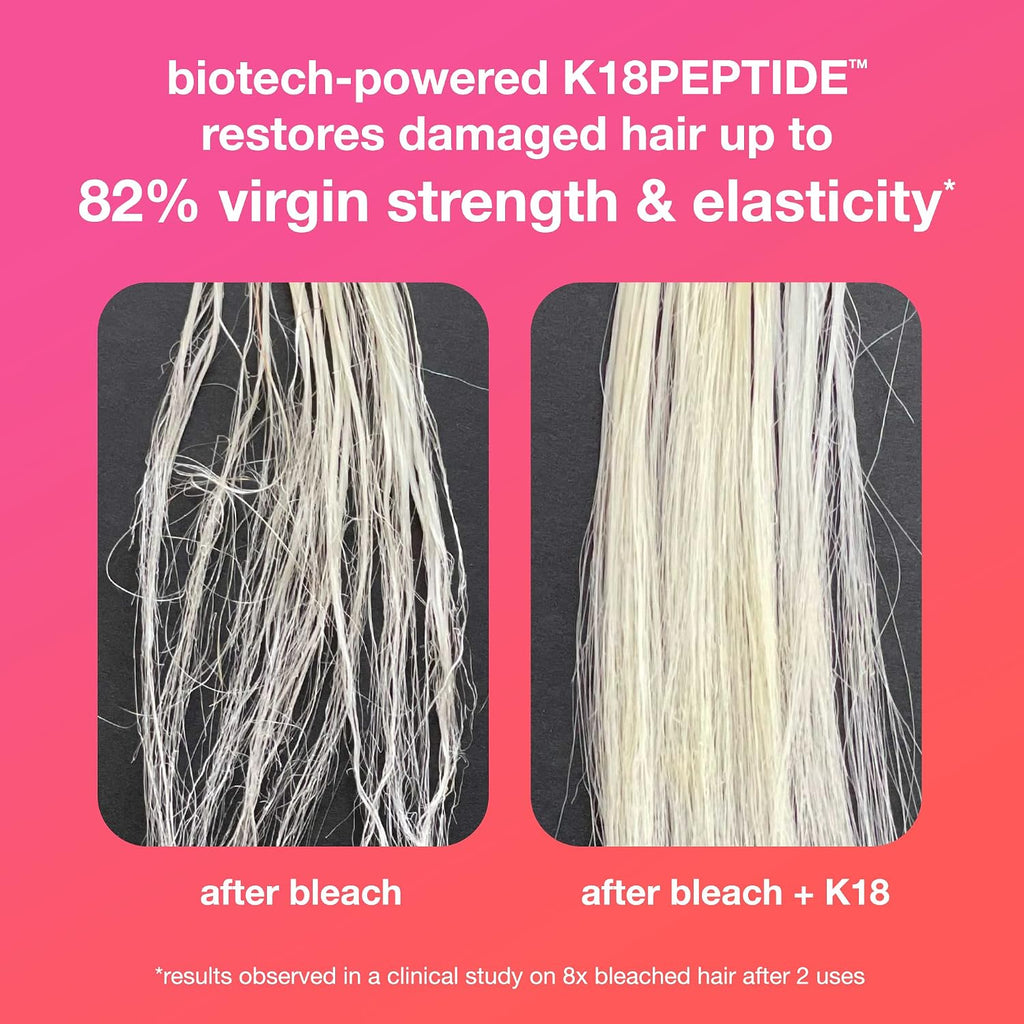 K18 Leave-In Repair Hair Mask, 4-Minute Speed Treatment, Renews Hair Damage From Color, Chemical Services Heat (1 of each 50ml & 15ml).