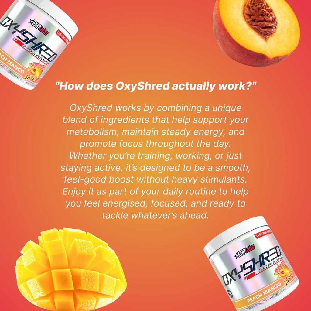 EHP Labs OxyShred Pre Workout Powder - Preworkout Powder with L Glutamine & Acetyl L Carnitine, Energy Boost Drink - Cosmic Blast, 60 Servings