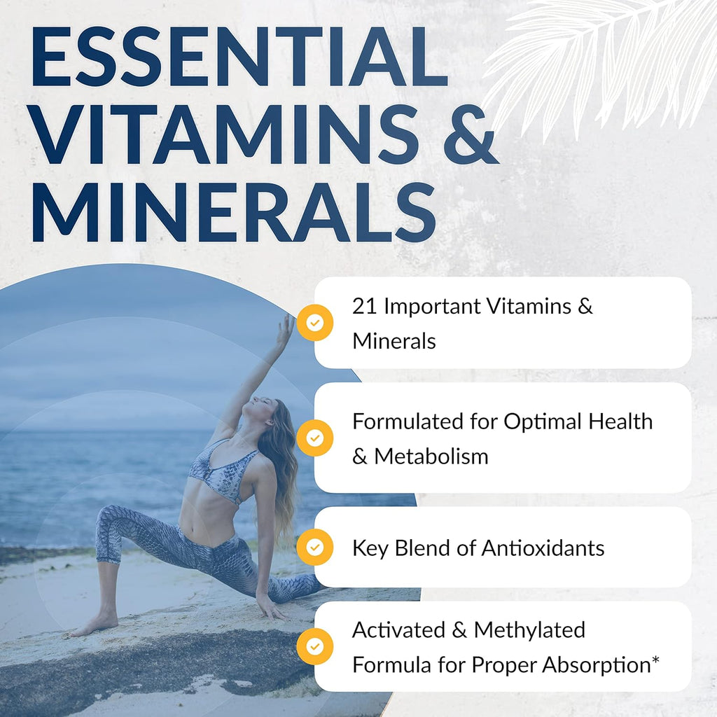 EquiLife Daily Activated Multivitamin for Women & Men, 120 Capsules | Methylated B-Vitamins | Blend of Vitamins, Minerals & Antioxidants | Supports Energy, Metabolism & Bone Health | Gluten Free