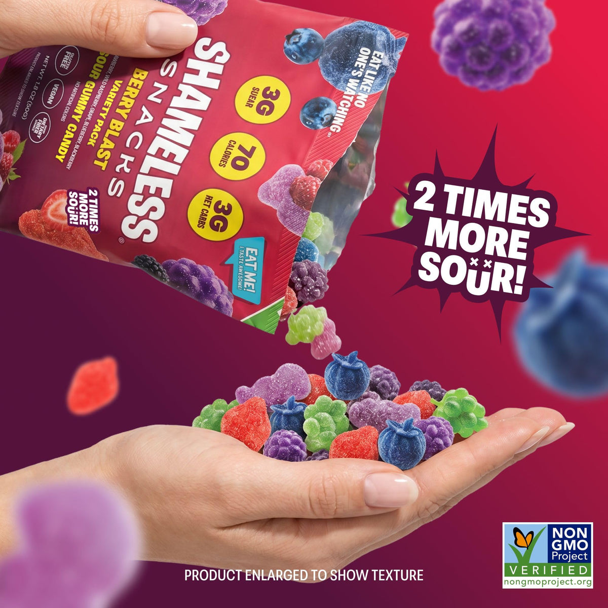 Shameless Snacks Tropical Paradise Mixed Bag - Sour Gummy Candy | 5 Tropical Flavors Per Bag Fruit Snacks, Keto 3g Sugar - Gluten Free Vegan Gummies for Adults