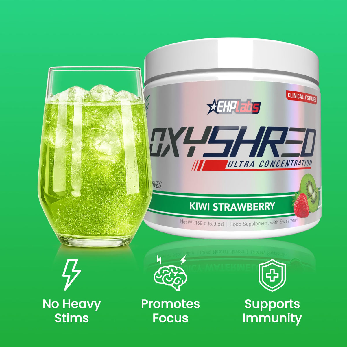 EHP Labs OxyShred Pre Workout Powder - Preworkout Powder with L Glutamine & Acetyl L Carnitine, Energy Boost Drink - Cosmic Blast, 60 Servings