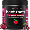 NutraChamps Beet Root Powder Circulation Supplement, Superfood Powder Nitric Oxide with Beetroot Juice, Super Reds & Grape Seed Extract, No Sugar Beet Supplement - 8.74 Oz
