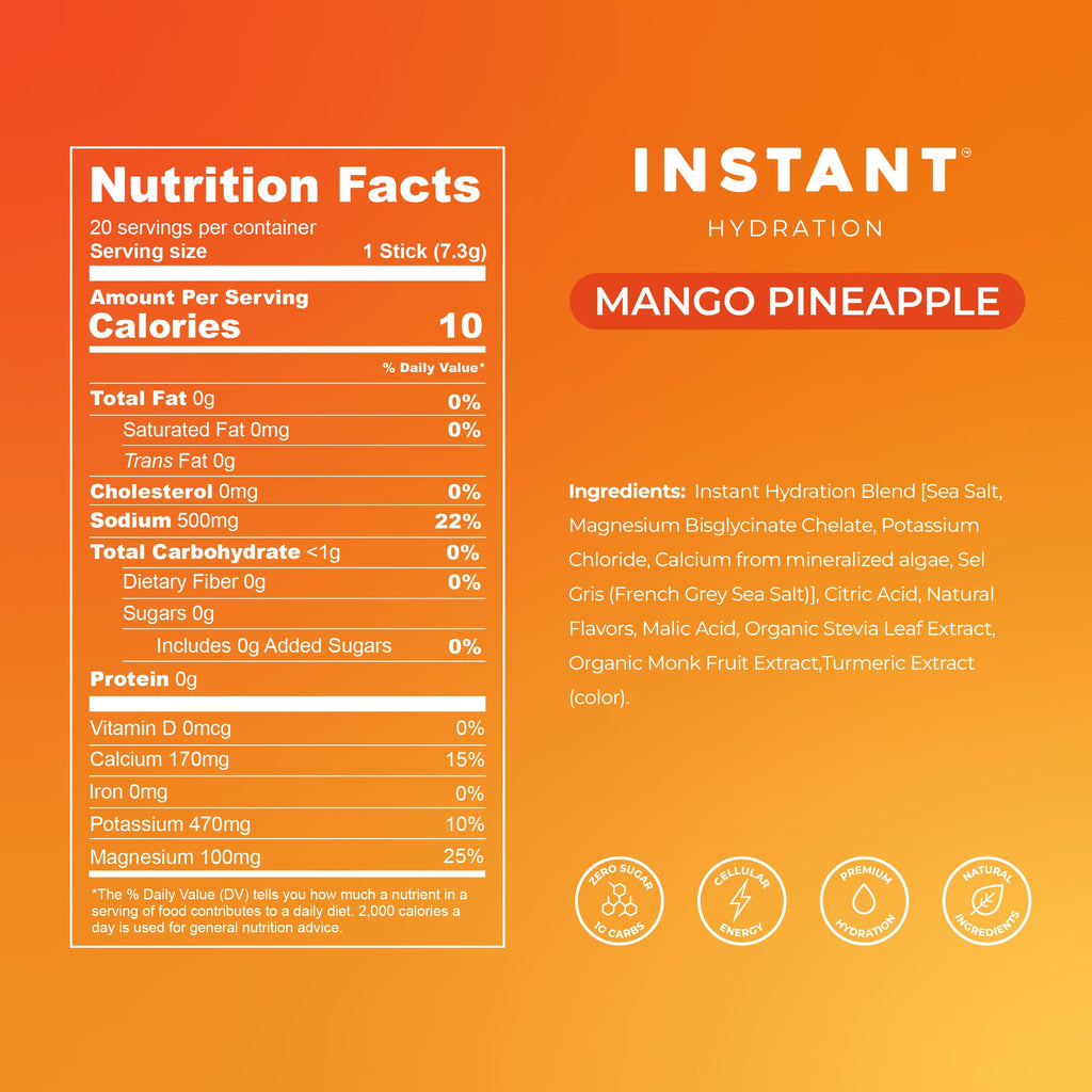 Instant Hydration Electrolytes Powder Packets - Watermelon Electrolyte Drink Mix - Zero Sugar - Keto, Vegan, Gluten-Free, Non-GMO - Boost Recovery, Brain Health, Muscle & Tissue Support- 30 Sticks