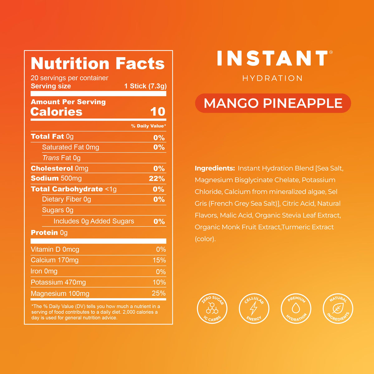 Instant Hydration Electrolytes Powder Packets - Watermelon Electrolyte Drink Mix - Zero Sugar - Keto, Vegan, Gluten-Free, Non-GMO - Boost Recovery, Brain Health, Muscle & Tissue Support- 30 Sticks