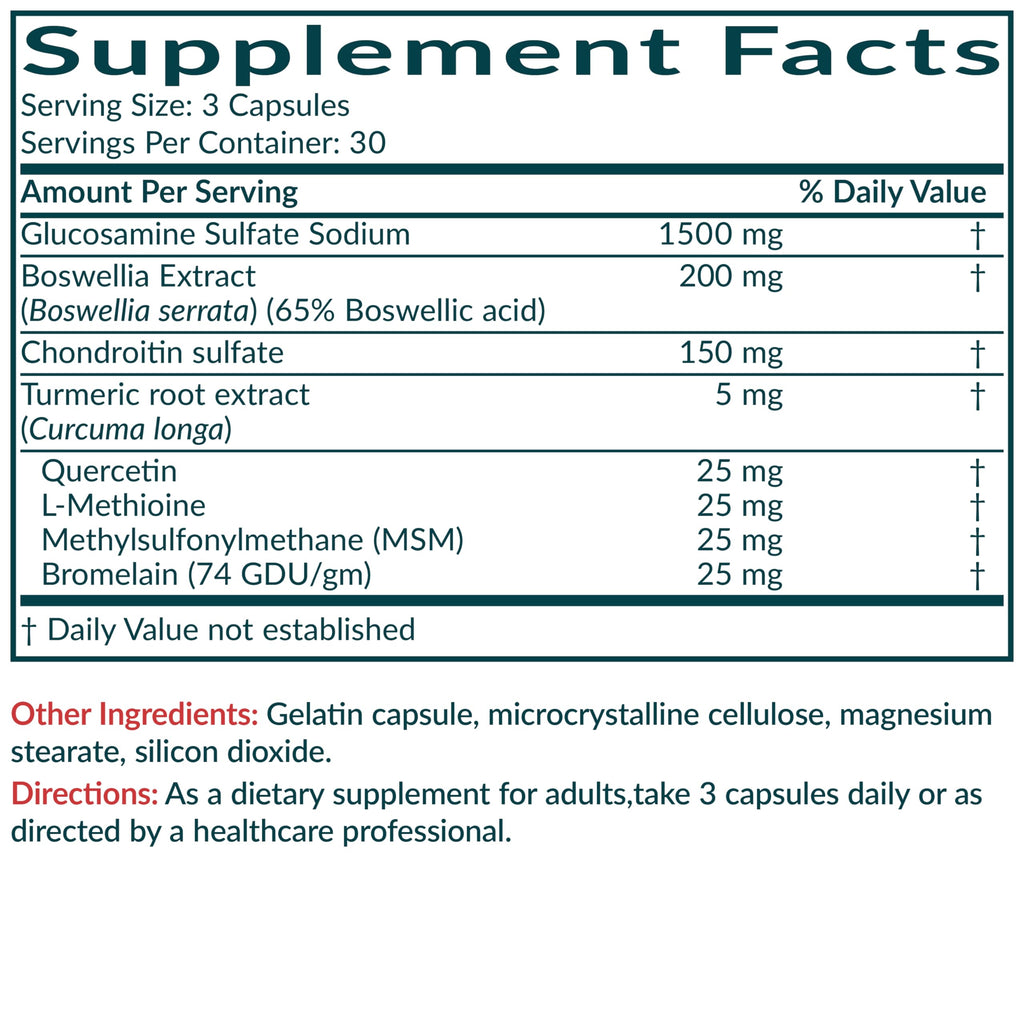Futurebiotics Glucosamine Chondroitin Turmeric & MSM Advanced Joint Formula, Supports Healthy Joints & Mobility - Non-GMO, 90 Capsules